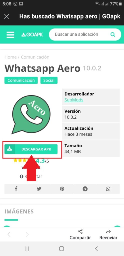 Descargar e instalar WhatsApp Aero