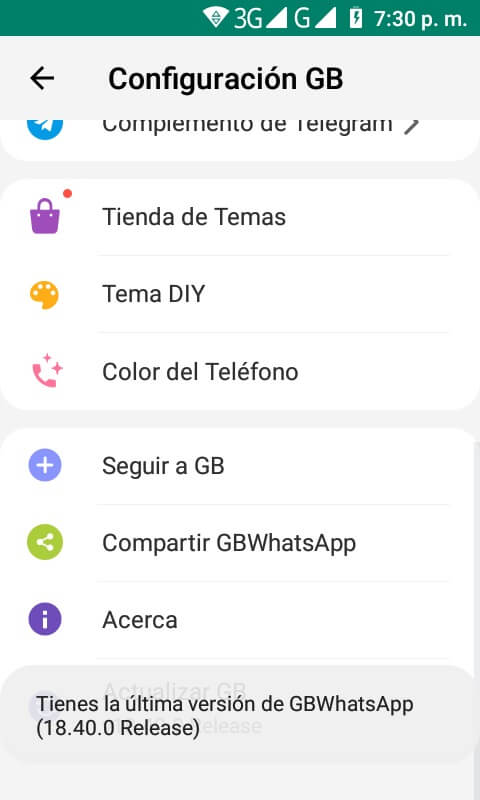 GB WhatsApp está actualizado a la última versión