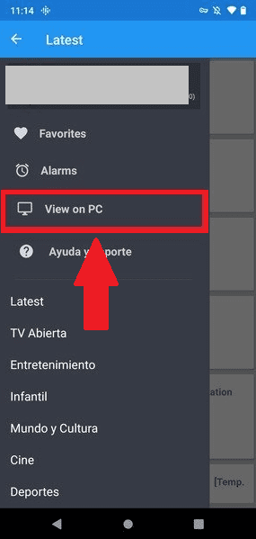 Ver You TV Player desde el navegador