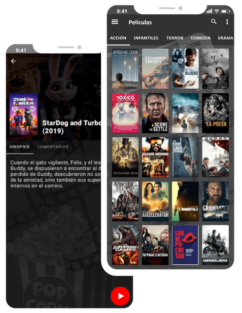 Dark Play app que ofrece películas y series